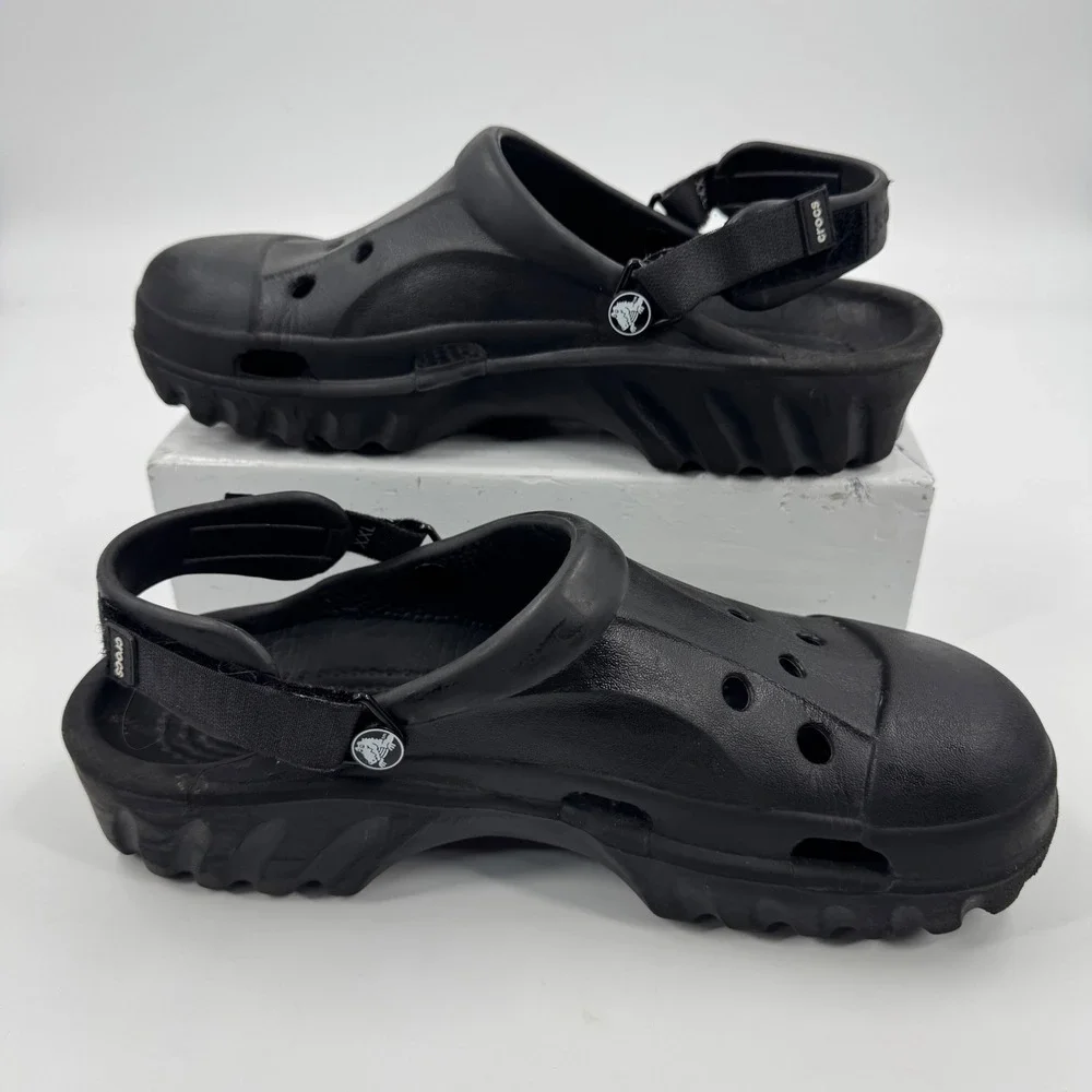 Crocs Yukon Sport‎ Clogs Mens Size 11 Black All-Terrain Rugged Adjustable Strap